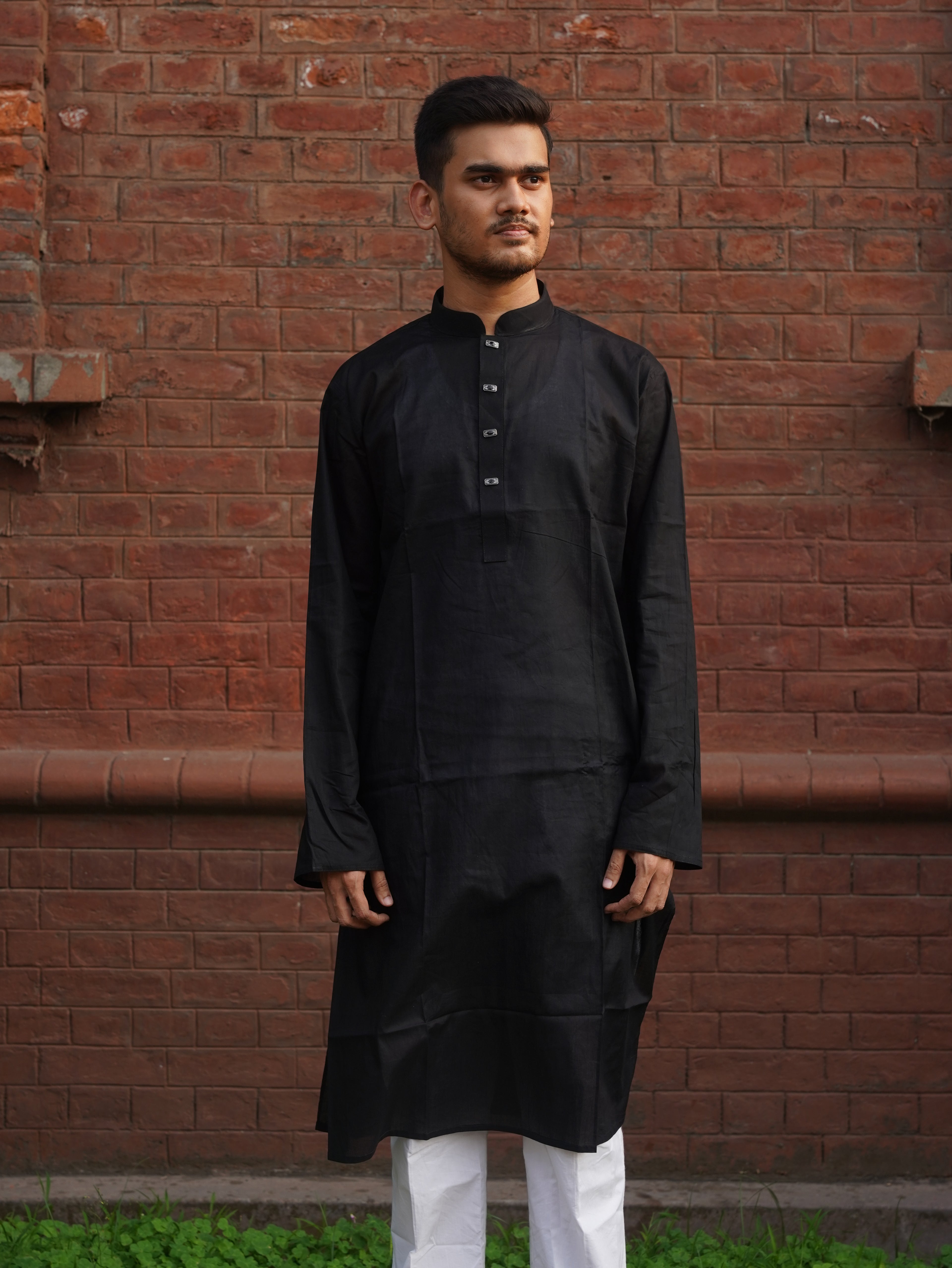 103-Black Addi Cotton 100% Suti Panjabi