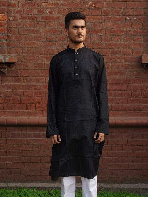 103-Black Addi Cotton 100% Suti Panjabi