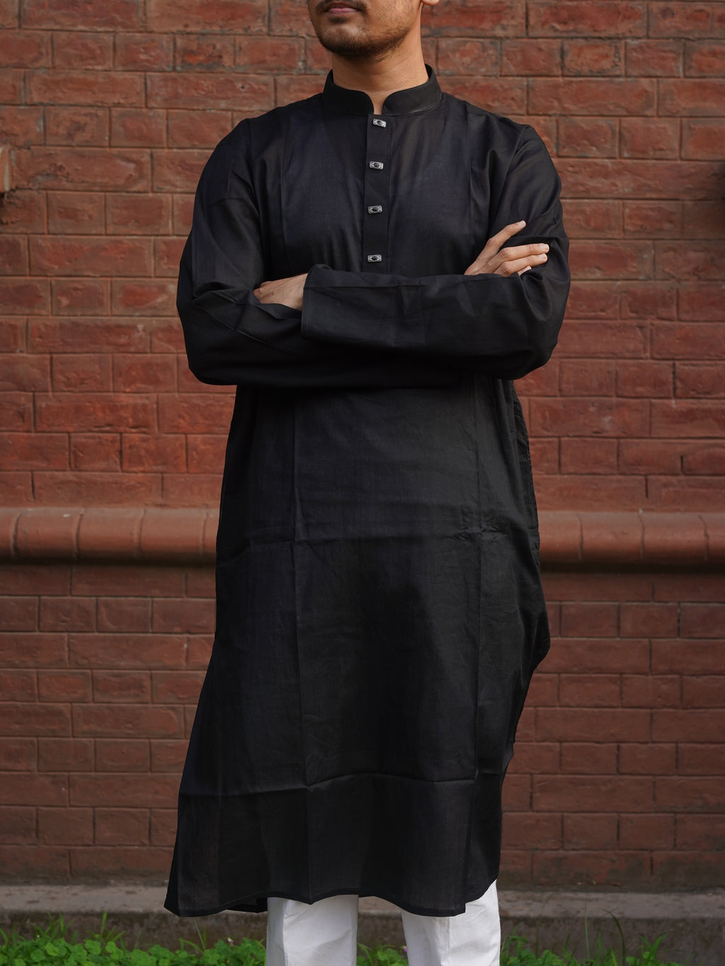 103-Black Addi Cotton 100% Suti Panjabi