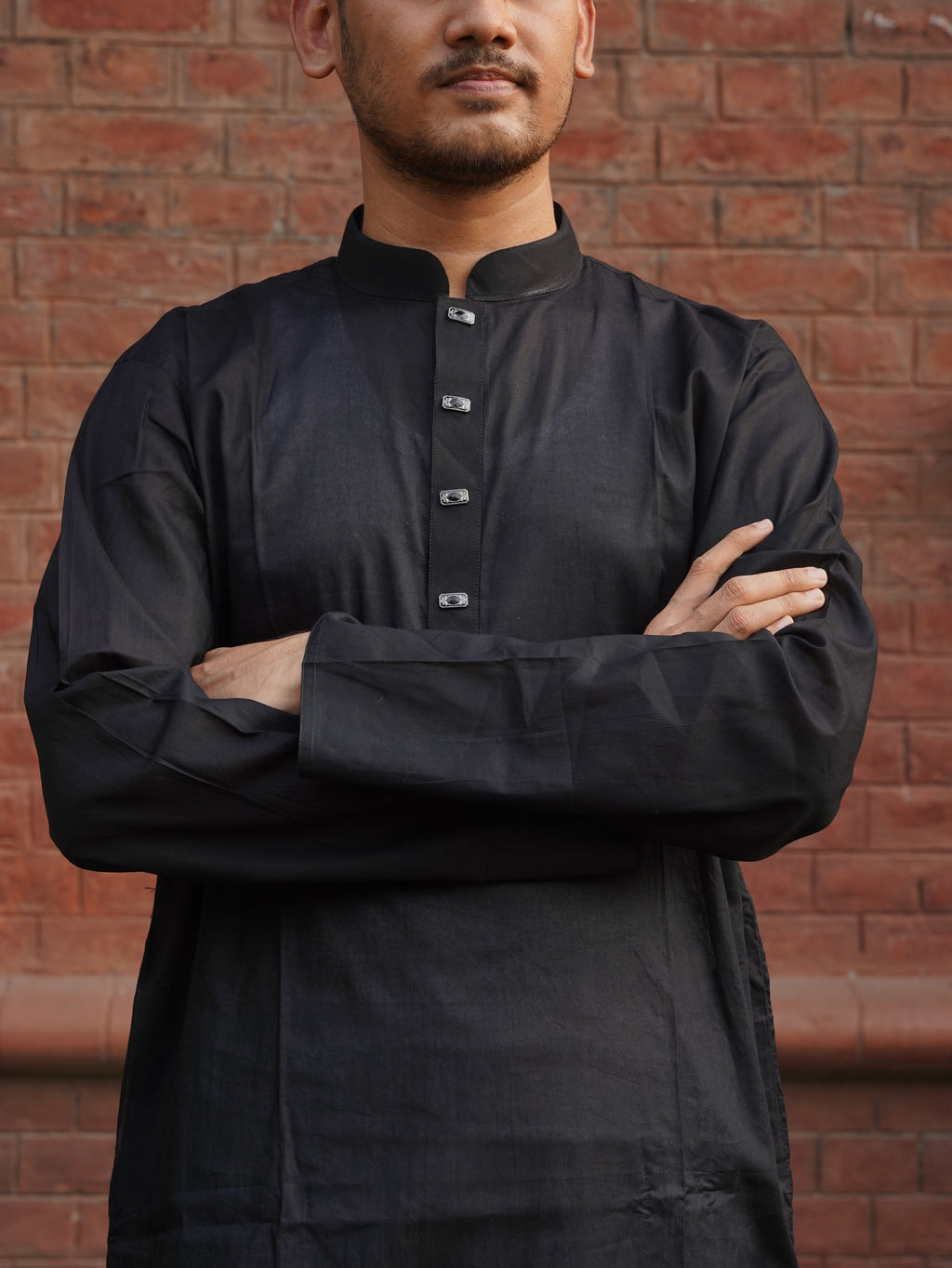 103-Black Addi Cotton 100% Suti Panjabi
