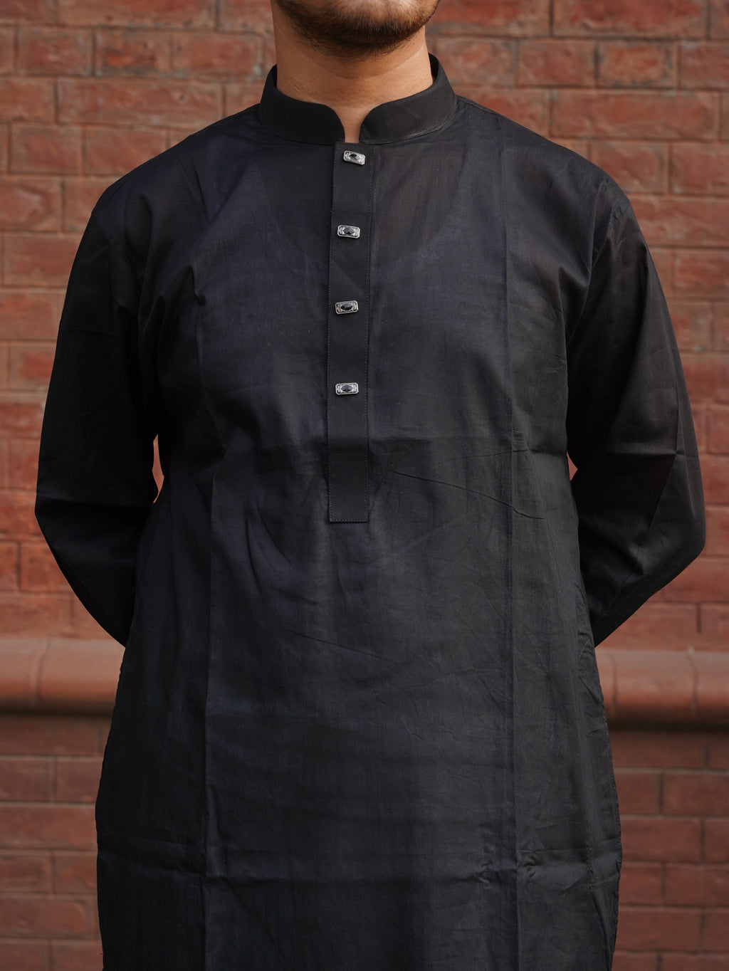 103-Black Addi Cotton 100% Suti Panjabi
