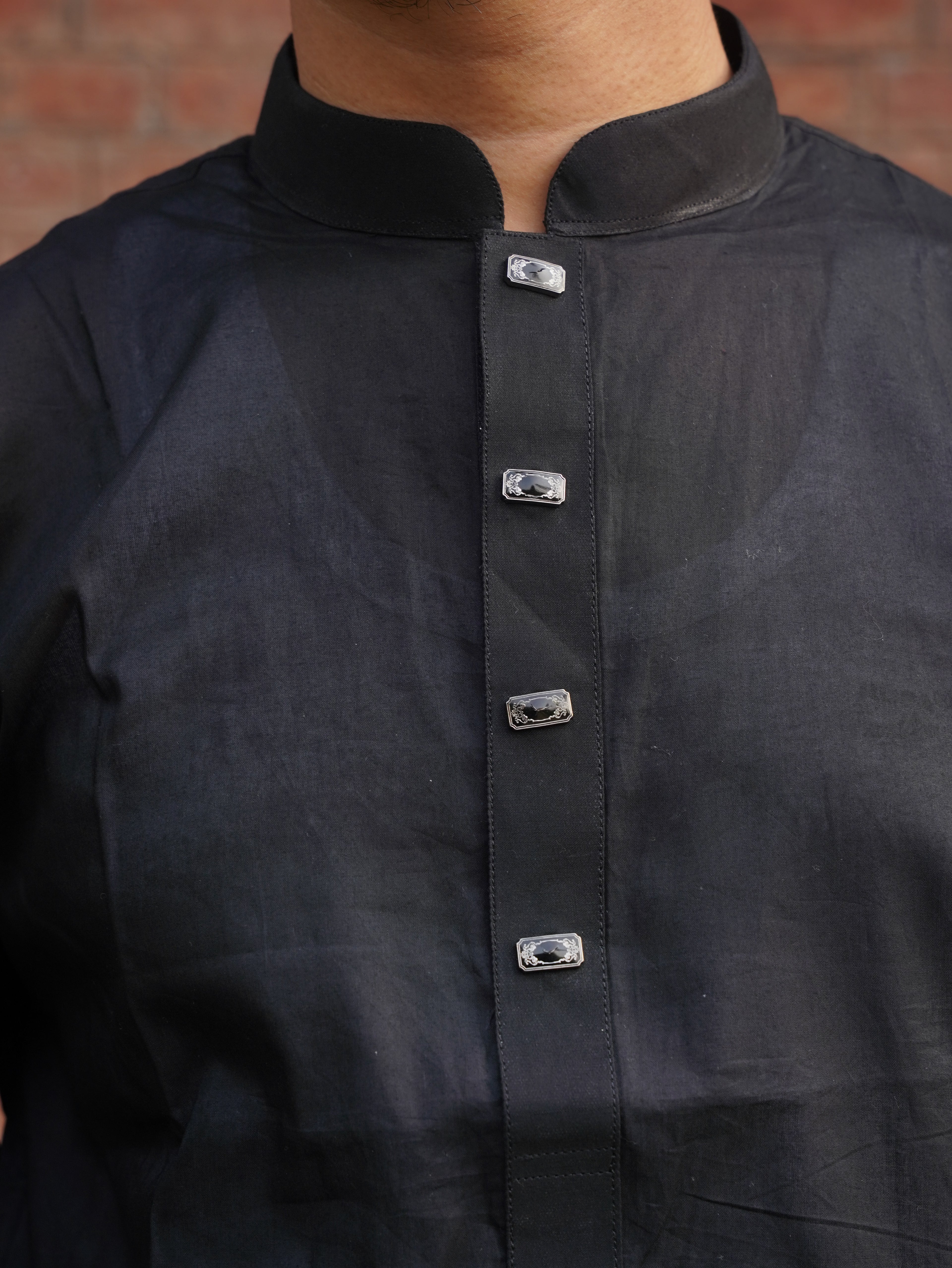 103-Black Addi Cotton 100% Suti Panjabi