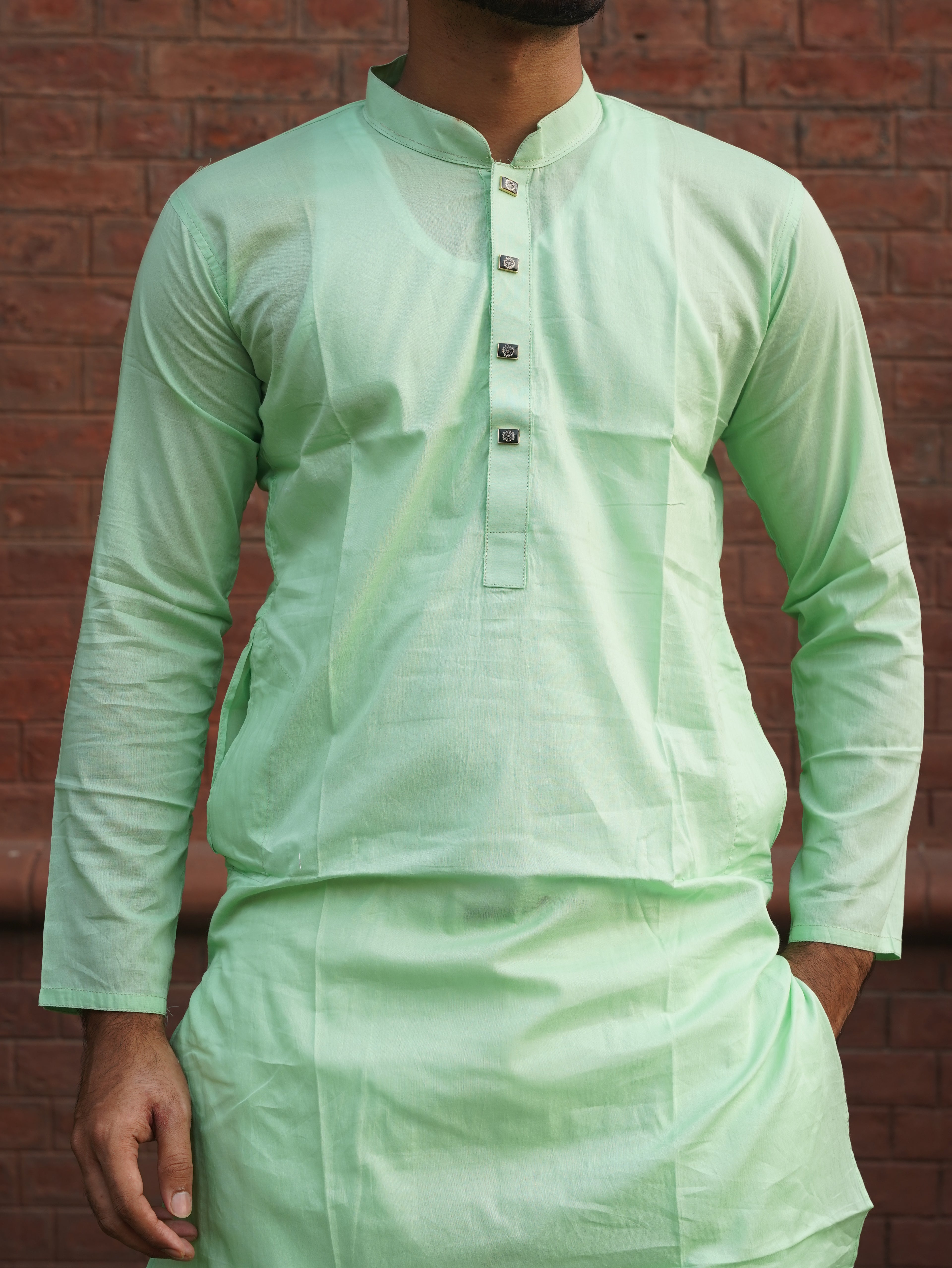 105-Lemon Addi Cotton 100% Suti Panjabi
