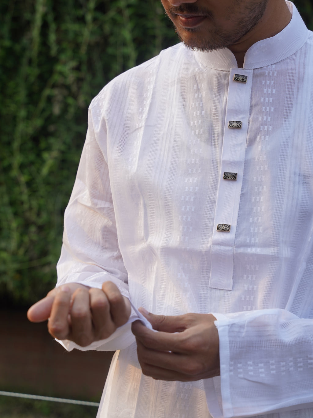 107-White Printed Addi Cotton 100% Suti Panjabi